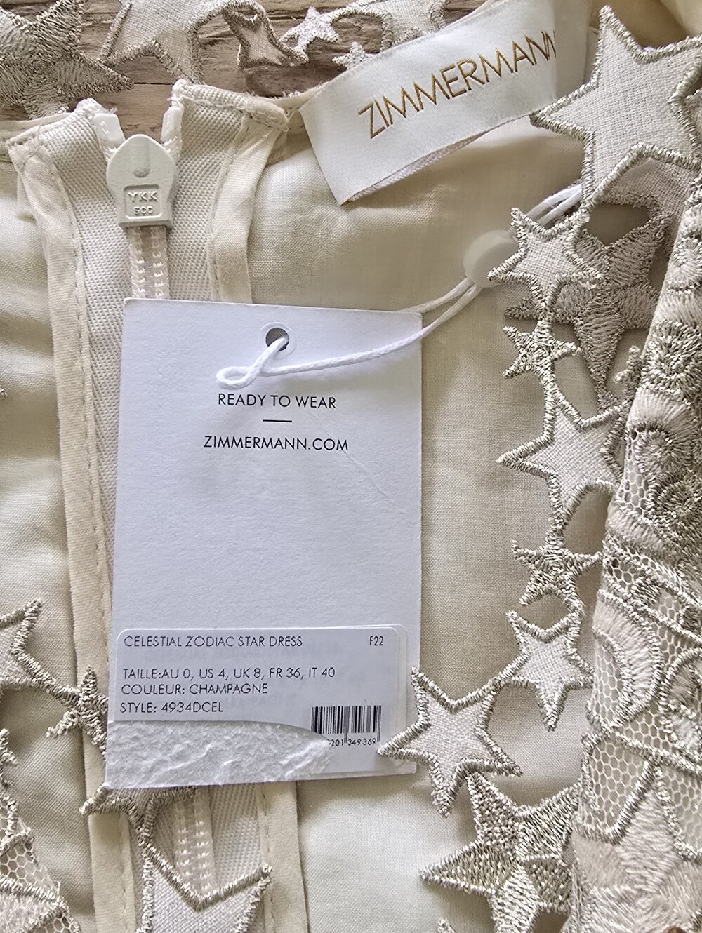 NWT Zimmermann Celestial Zodiac Star Tulle Midi Dress - Picture 12 of 16